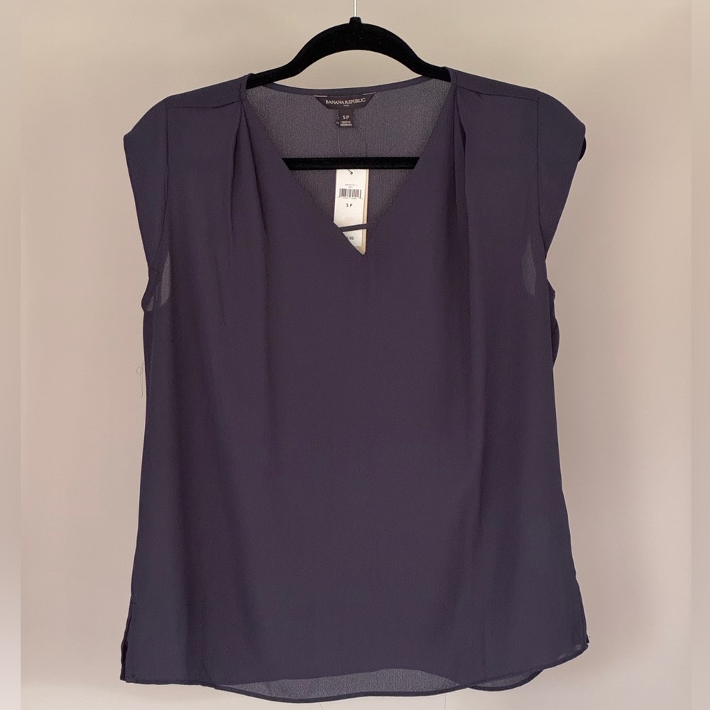 Banana Republic Blue Sleeveless Blouse